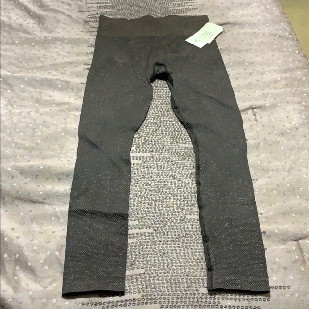 NWT Athleta seamless Shimmer tights Espresso M